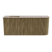 Mondiaz JOYA-DLUX 101.6cm meuble de salle de bains - arrondi droit couleur Dusk - Vasque FAYE position Gauche 1 trou de robinet couleur Arena. SW1425777