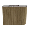 Mondiaz JOYA-DLUX Meuble de salle de bains - 51,6cm - arrondi droit couleur Dusk - Vasque FAYE position Gauche 1 trou de robinet couleur Sombra. SW1426152