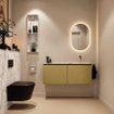 MONDIAZ TURE-DLUX Meuble toilette - 120cm - Oro - EDEN - vasque Glace - position droite - sans trou de robinet SW1103450