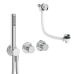 Crosswater Module Handdoucheset - 2 hendels - badafvoer - handdouche - chroom SW1472414