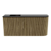 Mondiaz JOYA 91.6cm toiletmeubel - ronding rechts kleur Dusk - Wastafel FAYE positie Links Zonder kraangat kleur Urban. SW1421706