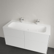 Villeroy & Boch Finion lavabo-plan de toilette - avec 2 trous de robinetterie 120x50cm - ceramic+ sans trop-plein blanc SW106532