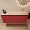 MONDIAZ TURE-DLUX Meuble de toilettes 120cm Fire. EDEN lavabo Frappe position droite. Sans trou de robinet. SW1102791