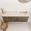 Mondiaz JOYA-DLUX 101.6cm toiletmeubel - ronding links kleur Dusk - Wastafel FAYE positie Rechts 1 kraangat kleur Meli. SW1425857