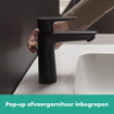 Hansgrohe Talis E wastafelkraan 110 CoolStart met waste mat zwart SW297298