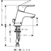 Hansgrohe Focus E2 Mitigeur lavabo avec chaîne chrome 0450761