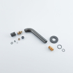 FugaFlow Eccelente Arredo Robinet lave-mains - encastrable - bec 18cm - à raccourcir - PVD - gunmetal brossé SW1204562
