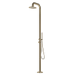 Fortifura Outdoor Deluxe Vrijstaande Buitendouche - RVS 316 - handdouche - regendouche - Geborsteld Messing PVD (Goud) SW996257