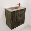 Mondiaz JOYA-DLUX 40cm meuble de toilette - couleur Shadow - Vasque FAYE position Gauche 1 trou de robinet couleur Saba. SW1425087