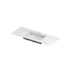 INK Post wastafel - 120x45x1cm - 1 wasbak - 1 kraangat - keramiek Calacatta mat SW693341