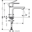 Hansgrohe Rebris S 1-gats toiletkraan 80 koud water mat zwart SW796575