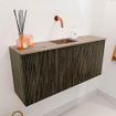 Mondiaz JOYA-DLUX 90cm meuble de salle de bains - couleur Shadow - Vasque FAYE position Milieu Sans trou de robinet couleur Arena. SW1424810