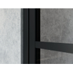 Marenza Bellini Porte de douche - 100x200cm - panneau fixe - lignes de cadre côté extérieur - anti-calcaire - noir mat SW491685