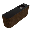 Mondiaz JOYA Meuble de salle de bains 91,6cm - arrondi gauche couleur Noyer - Vasque FAYE position Droite 1 trou de robinet couleur Urban SW1421385