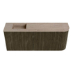 Mondiaz JOYA-DLUX 101.6cm toiletmeubel - ronding rechts kleur Shadow - Wastafel FAYE positie Links 1 kraangat kleur Saba. SW1425151