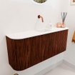 Mondiaz JOYA 103.2cm toiletmeubel - ronding links en rechts kleur Ruby - Wastafel FAYE positie Midden Zonder kraangat kleur Talc. SW1421845