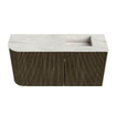 Mondiaz JOYA-DLUX Meuble de salle de bains 81,6cm - arrondi gauche couleur Shadow - Vasque FAYE position Droite 1 trou de robinet couleur Ostra. SW1423042