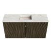 Mondiaz JOYA-DLUX 80cm meuble de salle de bains - couleur Shadow - Vasque FAYE position Milieu 1 trou de robinet couleur Ostra. SW1422998