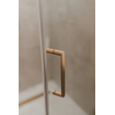 FugaFlow Eccelente Vetro Douchedeur - 100x200cm - scharnieren - deurgreep - vlak - helder veiligheidsglas - Geborsteld koper PVD (Koper) SW1469652