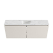 MONDIAZ TURE-DLUX Meuble toilette - 120cm - Linen - EDEN - vasque Opalo - position centrale - 1 trou de robinet SW1104413