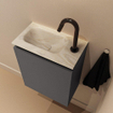 MONDIAZ TURE-DLUX Meuble de toilettes 40 cm Dark Grey. EDEN lavabo Ostra position à gauche. Avec 1 trou de robinet. SW1104791