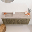 Mondiaz JOYA-DLUX 90cm meuble de toilette - couleur Dusk - Vasque FAYE position Gauche 1 trou de robinet couleur Saba. SW1426064