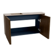 Mondiaz JOYA-DLUX 81.6cm toiletmeubel - ronding rechts kleur Walnut - Wastafel FAYE positie Links 1 kraangat kleur Saba. SW1424660