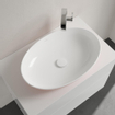 Villeroy & Boch Artis lavabo à poser - ovale 61x41x12.5cm - sans trou de robinet sans trop-plein powder SW68824