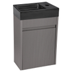Differnz Hura Lavabo lave-mains - 40x22x11,5cm - céramique - noir SW1236897