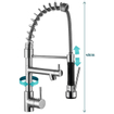 GO by Van Marcke Cuisina II keukenkraan - 48cm - draaibare & uittrekbare uitloop - waterbesparend - chroom OUTLETSTORE STORE43585