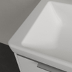 Villeroy & boch subway 3.0 lavabo de meuble 60x47x16.5cm rectangle dessous non coupé 1 trou pour robinet sans trou de trop-plein pierre blanche céramique mate SW702145