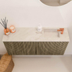 Mondiaz JOYA-DLUX 90cm toiletmeubel - kleur Dusk - Wastafel FAYE positie Rechts 1 kraangat kleur Frappe. SW1423102