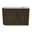 Mondiaz JOYA-DLUX 61.6cm toiletmeubel - ronding links kleur Shadow - Wastafel FAYE positie Rechts 1 kraangat kleur Glace. SW1422797