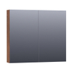 Saniclass Dual Spiegelkast - 80x70x15cm - 2 links- rechtsdraaiende spiegeldeur - MFC - viking shield SW371766
