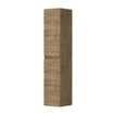 INK Badkamerkast - 35x37x169cm - 2 deuren - Links en rechtsdraaiend - greeploos - houten keerlijst - MFC - naturel eiken SW207239