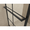 Wiesbaden Maaz inloopdouche met raster en handdoekhouder 1200 x 2000 x 10 mm helder glas/mat zwart SW295927