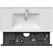 Duravit D-Neo Ensemble de meubles avec meuble sous-lavabo avec 2 tiroirs avec softclose 100x20x48cm avec lavabo chêne noir mat SW642217