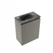 MONDIAZ TURE-DLUX Meuble de toilettes 40 cm Smoke. EDEN lavabo Lava position gauche. Avec 1 trou de robinet. SW1104095