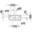 Duravit D Code Réservoir pour WC à poser avec connexion dessous Blanc 0315247