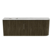 Mondiaz JOYA-DLUX Meuble de salle de bains 111,6cm - arrondi droit couleur Shadow - Vasque FAYE position Gauche 1 trou de robinet couleur Glace. SW1422828