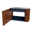 Mondiaz JOYA-DLUX Meuble de toilette 61,6cm - arrondi droit couleur Ruby - Vasque FAYE position Gauche Sans trou de robinet couleur Sombra SW1425701