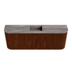 Mondiaz JOYA-DLUX 113.2cm toiletmeubel - ronding links en rechts kleur Ruby - Wastafel FAYE positie Midden 1 kraangat kleur Oza. SW1425556