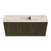 Mondiaz JOYA-DLUX 90cm meuble de salle de bains - couleur Shadow - Vasque FAYE position Milieu Sans trou de robinet couleur Nata. SW1424979