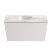 MONDIAZ TURE-DLUX Meuble WC 80 cm Cale. EDEN lavabo Frappe position milieu. Avec 1 trou de robinet. SW1102668