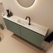 MONDIAZ TURE-DLUX Meuble de toilettes 120 cm Army. Lavabo EDEN Ostra position milieu. Avec 1 trou de robinet. SW1104749