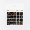 SAMPLE The Mosaic Factory Amsterdam Carrelage mosaïque - 2x2x0.4cm - pour mur et sol pour intérieur et extérieur carré - verre noir SW861904