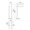 Emco Loft porte-serviettes double modèle sur pied chrome SW74533