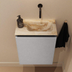 MONDIAZ TURE-DLUX Meuble de toilettes 40 cm Plata. EDEN lavabo Frappe position droite. Sans trou de robinet. SW1102926