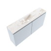 MONDIAZ TURE-DLUX Meuble toilette - 100cm - Clay - EDEN - vasque Frappe - position centrale - 1 trou de robinet SW1102714