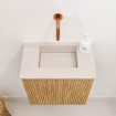 Mondiaz JOYA-DLUX Meuble de toilette 40cm - couleur Chêne - Lavabo FAYE position Milieu Sans trou de robinet couleur Meli SW1423895